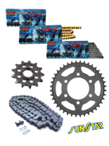 KTM XCF-W 250/350/SX-F 450/XC-W 450 zestaw napędowy DID520 ZVMX SUPER STREET (X-ring hiper-wzmocniony) zębatki SUNSTAR