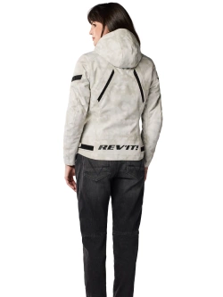 Kurtka motocyklowa damska tekstylna REV’IT! Flare 3 H2O szaro-biała