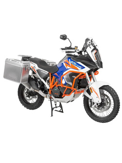 Zestaw: kufry boczne srebrne Zega Mundo + stelaże srebrne Touratech KTM Super Adventure 1290 S/R (21-24) [poj.: 38+45l]