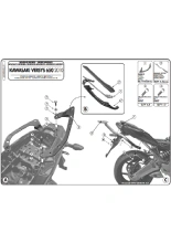 Stelaż pod kufer centralny Monokey, Monolock Kappa Kawasaki Versys 650 (10-14) [bez płyty montażowej]