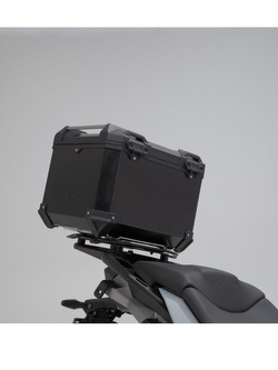 Zestaw: kufer centralny srebrny TRAX ADV + stelaż Adventure-rack SW-Motech BMW S 1000 XR (19-)/ F 900 XR (20-) [pojemność: 38 L] srebrny