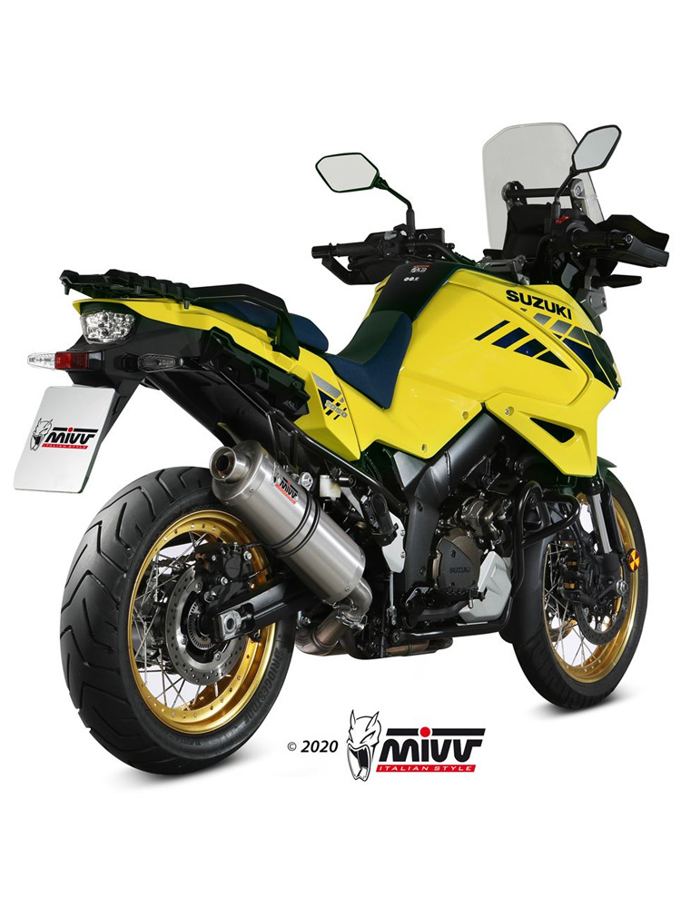 Tłumik motocyklowy Slip-On Line (Oval) MIVV do Suzuki DL1000 V-Strom 1000 / XT (14-20) / V-Strom 1050 / XT (20-) srebrny