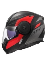 Kask szczękowy LS2 FF902 Scope II Duria czarno-czerwono-szary