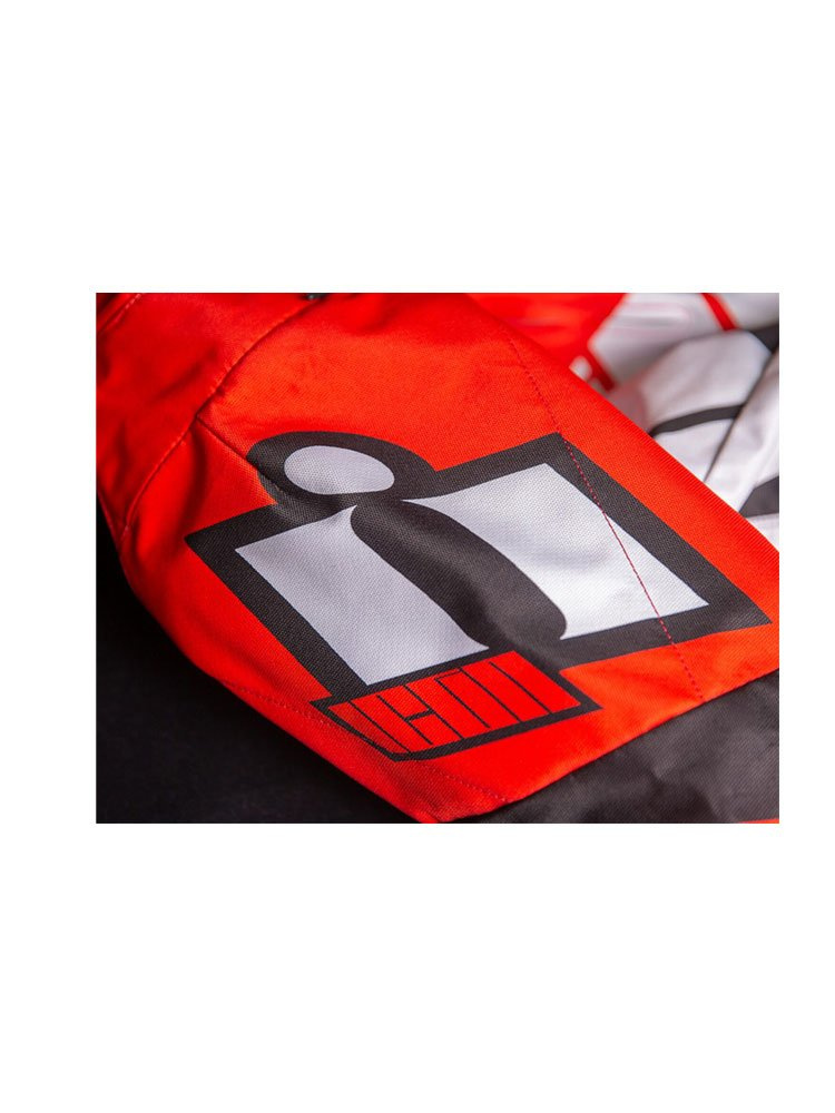 Kurtka motocyklowa tekstylna Icon Airform Retro czerwono-biało-czarna