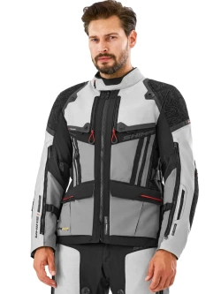 Kurtka motocyklowa tekstylna Shima Tracker jasnoszara