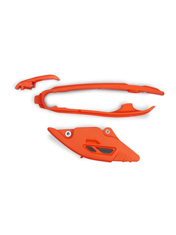 Komplet ślizg+prowadnica łańcucha UFO do KTM SX/SXF(SX-F) 125/250/300/350/450F (23-) czarna