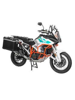 Zestaw: kufry boczne czarne "And-Black" Zega Evo + stelaże czarne Touratech KTM Super Adventure 1290 S/R (21-24) [poj.: 38+45l]