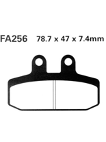 Klocki hamulcowe EBC FA256HH 78.7 x 47 x 7.4mm na tył.