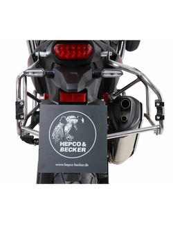 Stelaż boczny do kufrów Cutout Xplorer 40/37 Hepco&Becker do Hondy CRF 1100 L Africa Twin (19-21) stal nierdzewna