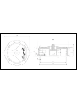 Korek wlewu paliwa Acerbis duży z zamkiem, czarny