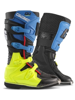 Buty enduro dziecięce Gaerne GX-J czarno-niebieskie-fluo
