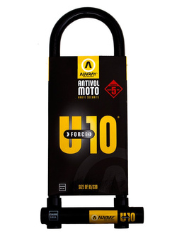 Zapięcie U-Lock AUVRAY U-Force 10 [95 x 330 mm, średnica bolca 18mm, klasa S.R.A]