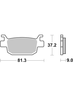 Klocki hamulcowe Brembo Genuine CC Honda (wybrane modele) [na tył, kpl. na 1 tarczę]