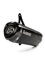 Tłumik motocyklowy Slip-On Line [Stal nierdzewna + Carbon] Akrapovič do wybranych modeli Vespa czarny