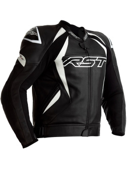 Kurtka motocyklowa skórzana Rst Tractech Evo IV czarno-biała
