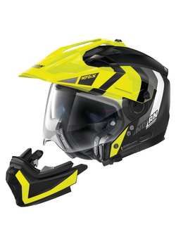 Kask modułowy Nolan N70.2 X Decurio N-Com niebiesko-biały
