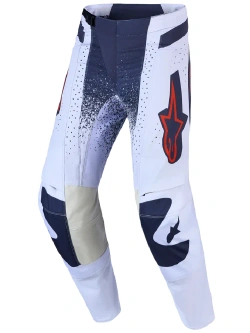 Spodnie cross Alpinestars MX Techstar Swan biało-szaro-czerwone