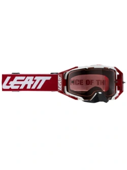 Gogle motocyklowe Leatt Velocity 6.5 Cryztal Ruby Roze z czerwoną szybką czerwono-białe