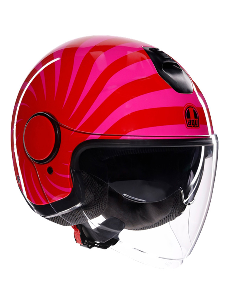 Kask otwarty AGV Eteres Tropea czerwono-różowy