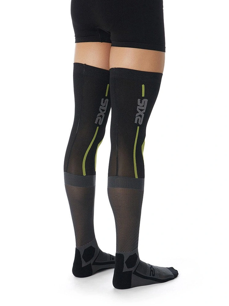 Skarpety SIXS Knee Brace czarno-zielone