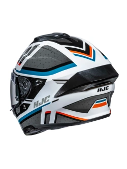 Kask integralny HJC C71 Novah szaro-niebiesko-pomarańczowy