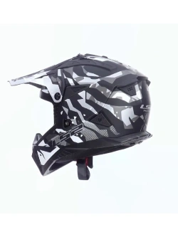 Kask enduro LS2 MX708 Fast II Grotesk czarno-szary