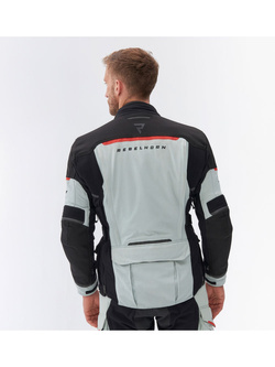 Kurtka motocyklowa tekstylna Rebelhorn Range szaro-czarno-czerwona