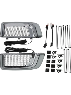 Kratki ozdobne z oświetleniem LED Kuryakyn Harley Davidson (wybrane modele) srebrne