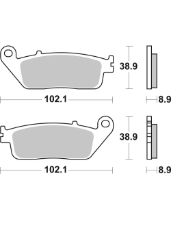 Klocki hamulcowe Brembo XS Honda Silver Wing/ SW-T (wybrane modele) [na tył, kpl. na 1 tarczę]