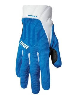 Rękawice cross Thor Draft niebiesko-białe