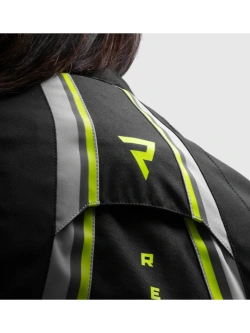 Kurtka motocyklowa damska tekstylna Rebelhorn Swift czarno-szara-fluo