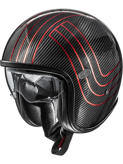 Kask otwarty Premier Vintage Platinum Edit Carbon czarno-czerwony
