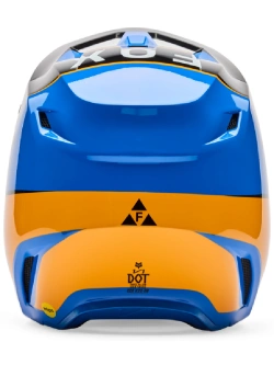 Kask enduro Fox V1 Collect niebiesko-pomarańczowy