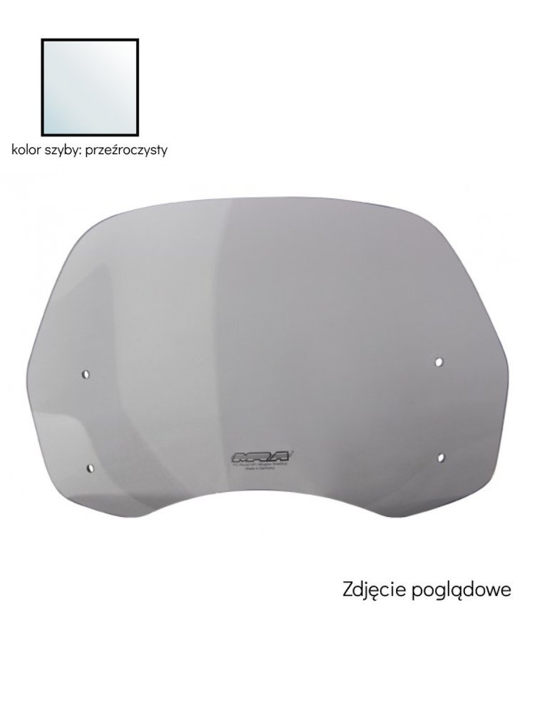 Szyba motocyklowa uniwersalna MRA Street "ST" + zestaw montażowy MRA HK przezroczysta