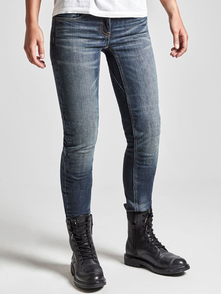 Jeansy motocyklowe damskie Spidi J-Tracker Lady długie ciemnoniebieskie