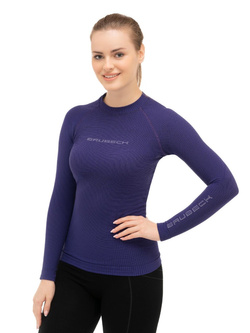 Bluza termoaktywna damska Brubeck 3D Pro fioletowa