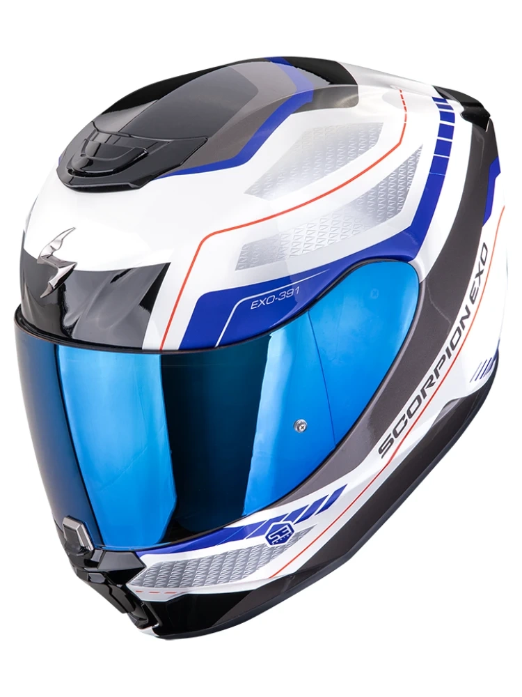 Kask integralny Scorpion Exo-391 Leo biało-niebieski
