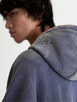 Bluza z kapturem Alpinestars Infinite Washed niebieska