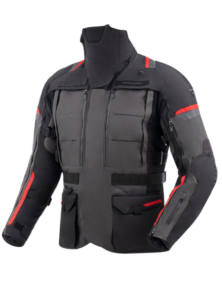 Kurtka motocyklowa tekstylna Rebelhorn Cubby V czarno-czerwona