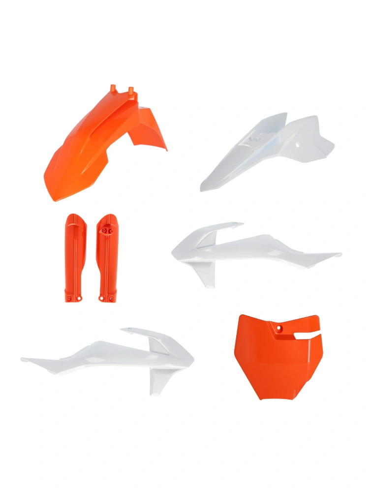 Pełny zestaw plastików Acerbis KTM 50 SX (16-)/ GasGas MC 50 (22-23) biało-pomarańczowy