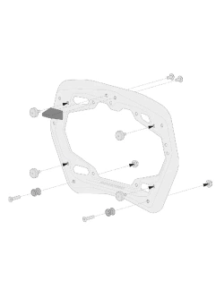 Zestaw: kufry boczne DUSC L + kufer centralny DUSC L + stelaże PRO + stelaż Street-Rack SW-Motech Suzuki DL650 V-Strom (16-25)  [poj.: 3 x 41l]