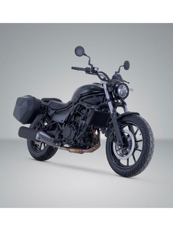 Zestaw: kufry boczne plastikowe Urban ABS + stelaże SLC Sw-Motech Kawasaki Eliminator 500 (23-) [pojemność: 2 x 16,5l]