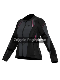 Kurtka motocyklowa damska tekstylna Rebelhorn Swift czarno-szaro-różowa