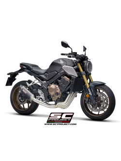 Pełny układ wydechowy SC-Project z tłumikiem motocyklowym SC1-S Honda CB 650 R (21-23) carbon