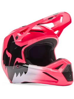 Kask enduro Fox V1 Shield czarno-różowy