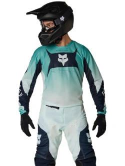 Bluza enduro Fox 180 Air Taper czarno-biało-niebieska