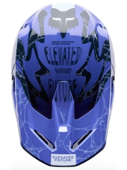 Kask enduro dziecięcy Fox V1 Diffuse czarno-fioletowy