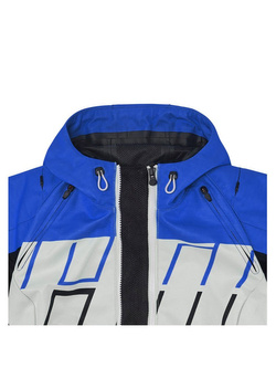 Kurtka motocyklowa tekstylna Icon Airform Retro niebiesko-biało-czarna