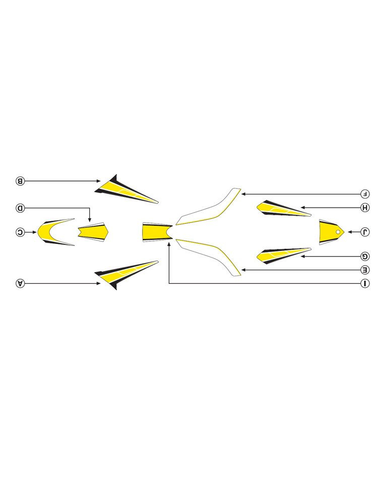 Zestaw naklejek PUIG do Yamaha T-Max 530 12-15 (złote)