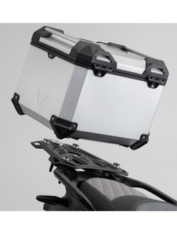 Zestaw: kufer centralny czarny TRAX ADV + stelaż Adventure-rack SW-Motech Ducati DesertX (22-)/ Rally (23-) [pojemność: 38 L]